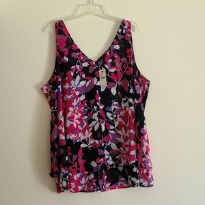Lane Bryant Layered Graphic A-Line Tank